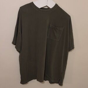 Madewell Garment-dyed Oversized Pocket T-Shirt - Olive XXL